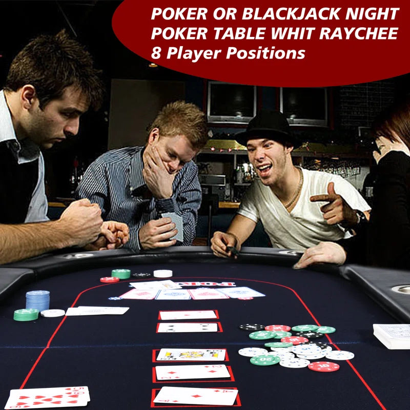 71'' 8 - Player Foldable Poker Table