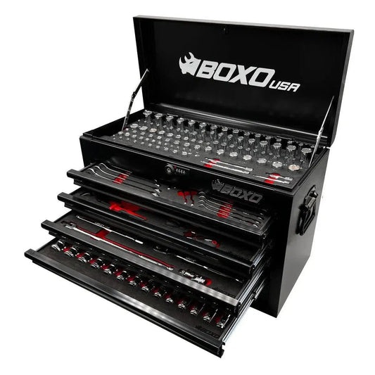 BoxoUSA 238-Piece Metric & SAE Combo 5-Drawer Hand Carry Tool Box