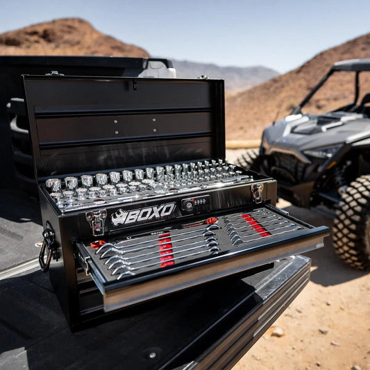 BoxoUSA 159-Piece Metric & SAE Combo Tool Set – 3-Drawer Hand Carry Tool Box