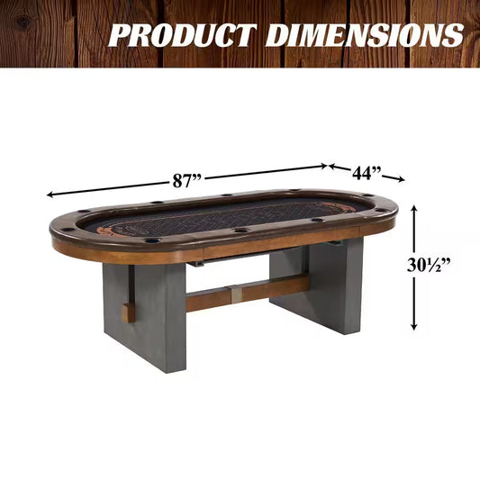 10-Player Poker Table with Dining Table Top