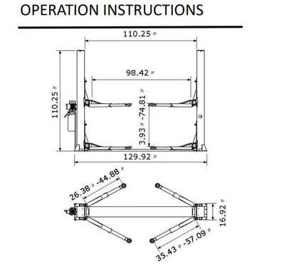 Two Post Hydraulic Auto Car Lift