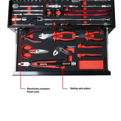 BoxoUSA 3-Drawer MotoBox – 103-Piece Motorcycle Tool Set