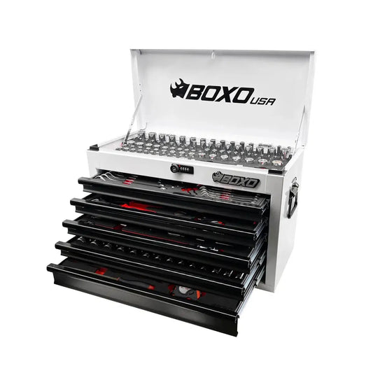 BoxoUSA 238-Piece Metric & SAE Combo 5-Drawer Hand Carry Tool Box