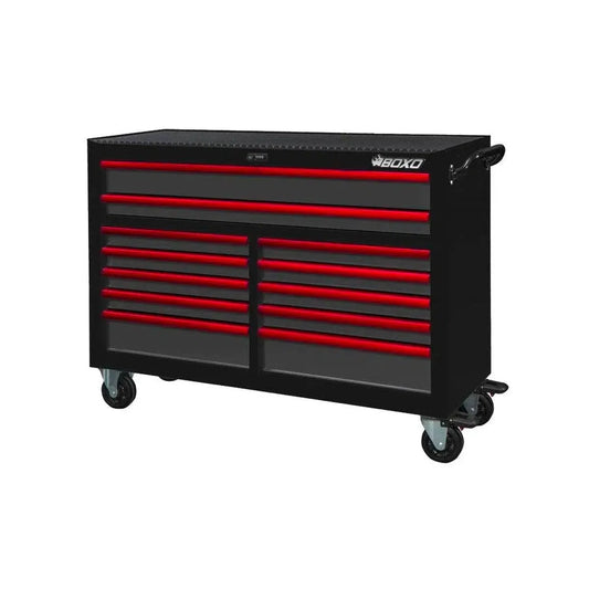 BoxoUSA Pro Series 53" 12-Drawer Rolling Tool Box – Customizable