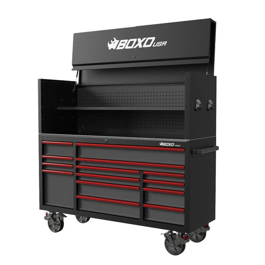 BoxoUSA Pro Series 72" 14-Drawer Garage Top Rolling Tool Box