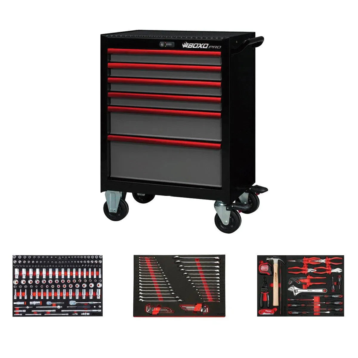 BoxoUSA Pro Series Loaded 26" 6-Drawer Rolling Tool Box