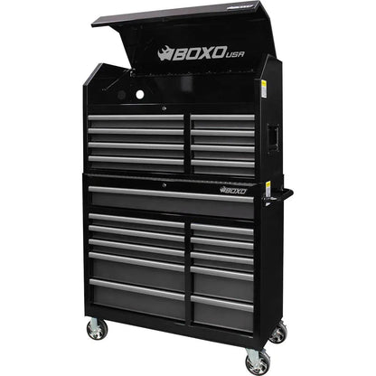 BoxoUSA Tech Series 41" 19-Drawer Rolling Tool Box