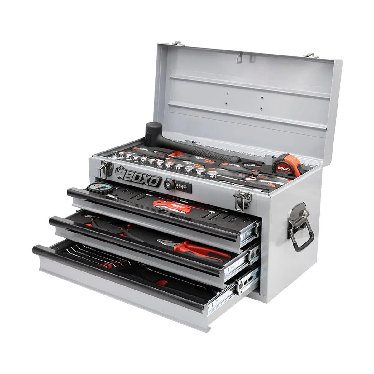 BoxoUSA KartBox 69-Piece Karting Tool Set – 3-Drawer Hand Carry Tool Box
