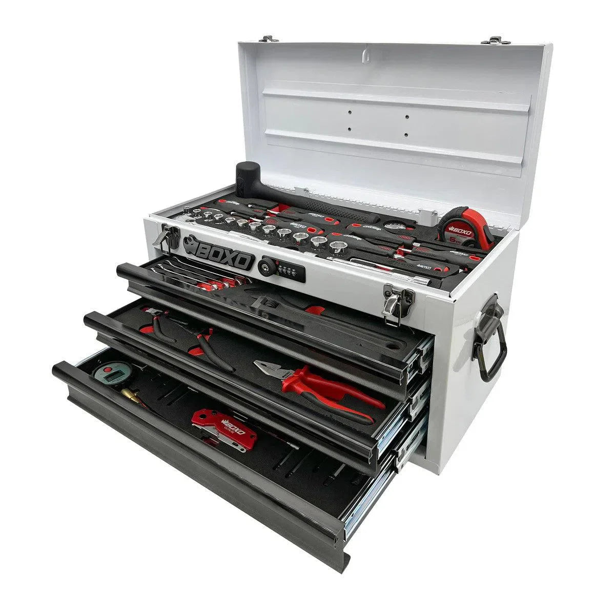 BoxoUSA KartBox 69-Piece Karting Tool Set – 3-Drawer Hand Carry Tool Box