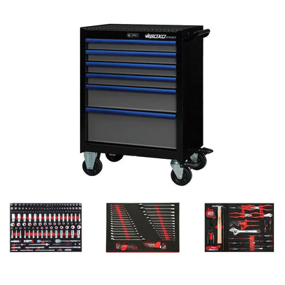 BoxoUSA Pro Series Loaded 26" 6-Drawer Rolling Tool Box