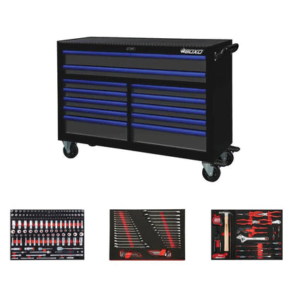 BoxoUSA Pro Series Loaded 53" 12-Drawer Rolling Tool Box