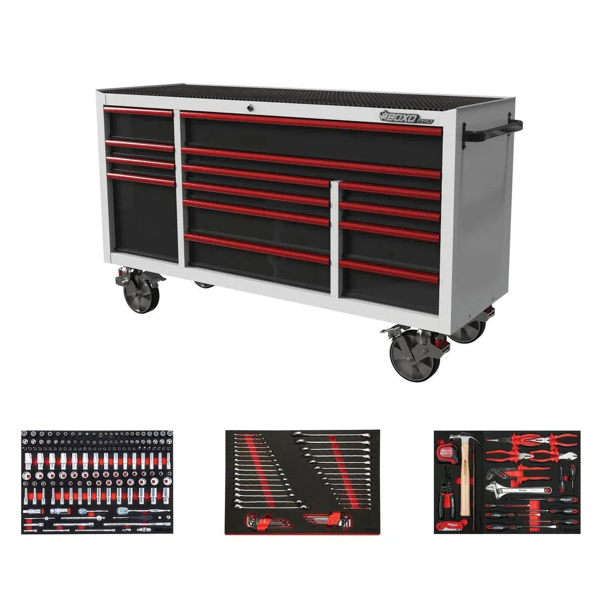 BoxoUSA Pro Series Loaded 72" 14-Drawer Rolling Tool Box
