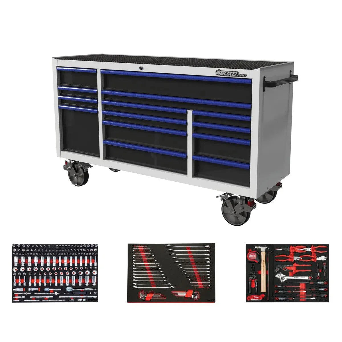BoxoUSA Pro Series Loaded 72" 14-Drawer Rolling Tool Box