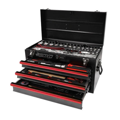 BoxoUSA 3-Drawer MotoBox – 103-Piece Motorcycle Tool Set