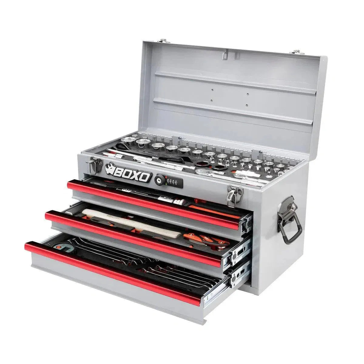 BoxoUSA 3-Drawer MotoBox – 103-Piece Motorcycle Tool Set