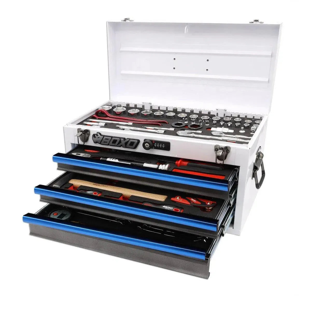 BoxoUSA 3-Drawer MotoBox – 103-Piece Motorcycle Tool Set