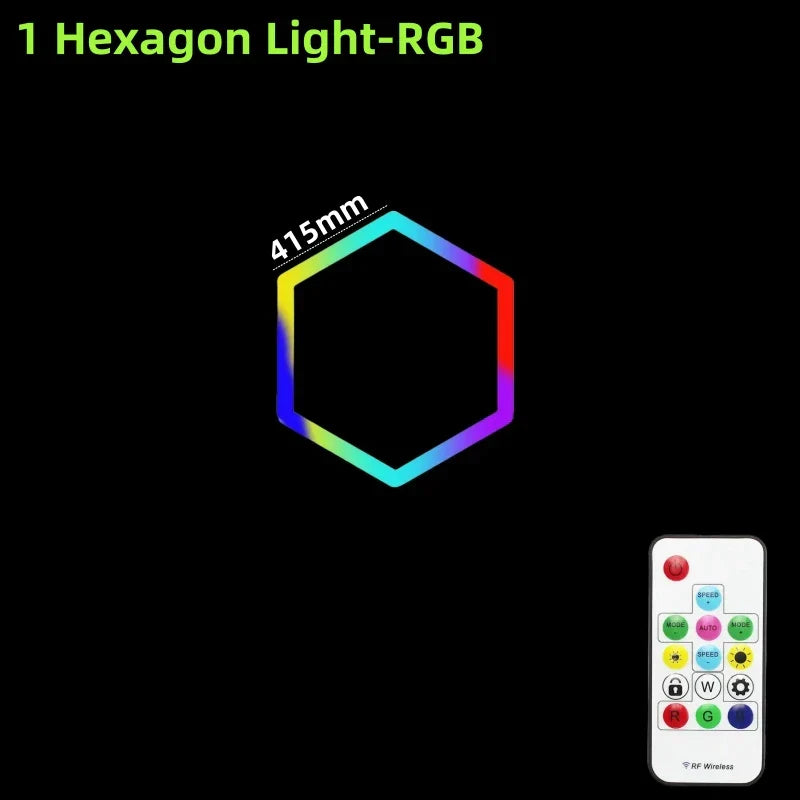 DecorBites™ LED Hex Garage Light with Remote Control