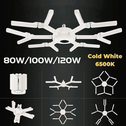 DecorBites™ Deformable LED Garage Lights 80W/100W/120W Ceiling Industrial E27 Bulb