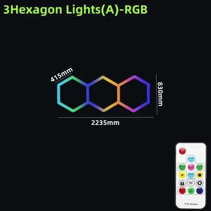 DecorBites™ LED Hex Garage Light with Remote Control