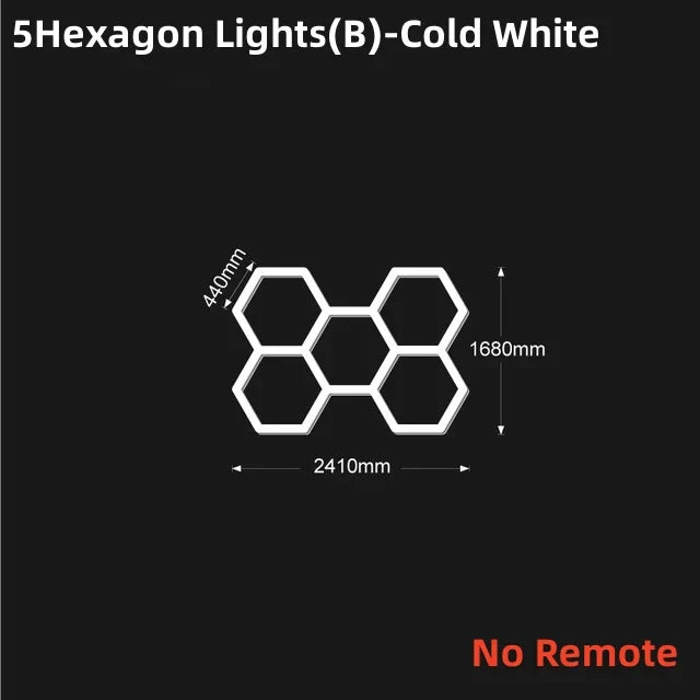 DecorBites™ LED Hex Garage Light with Remote Control
