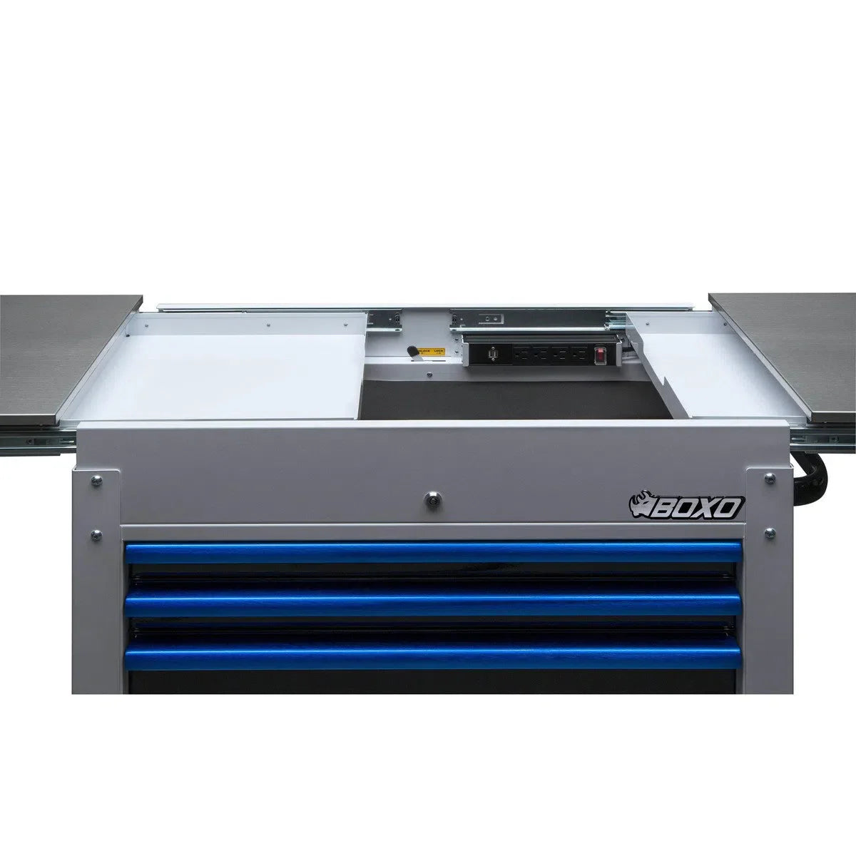 BoxoUSA Pro Series Loaded 35" 3-Drawer Slide-Top Service Cart Tool Box