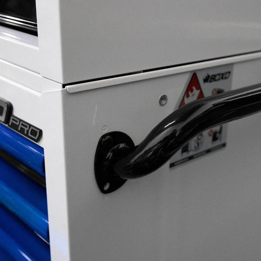 BoxoUSA Pro Series 26" 11-Drawer Rolling Tool Box – White & Red