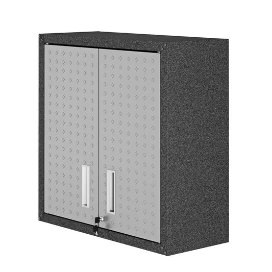 Fortress Metal 2-Shelf Wall Mounted Garage Cabinet in Gray (30 In. W X 30.3 In. H X 12.5 In. D)