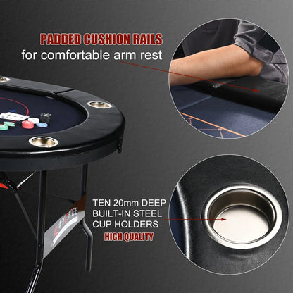 71'' 8 - Player Foldable Poker Table
