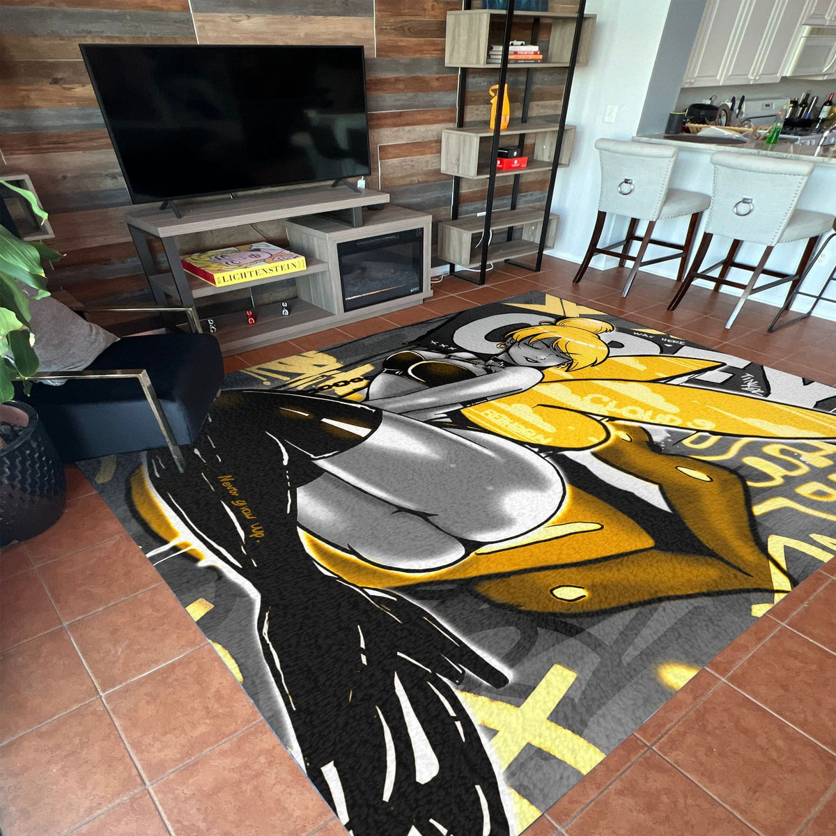 Tinkerbell Rug Tinker Bell black and gold rug Obey w/ Tinker Bell Sensual B – Garage ...
