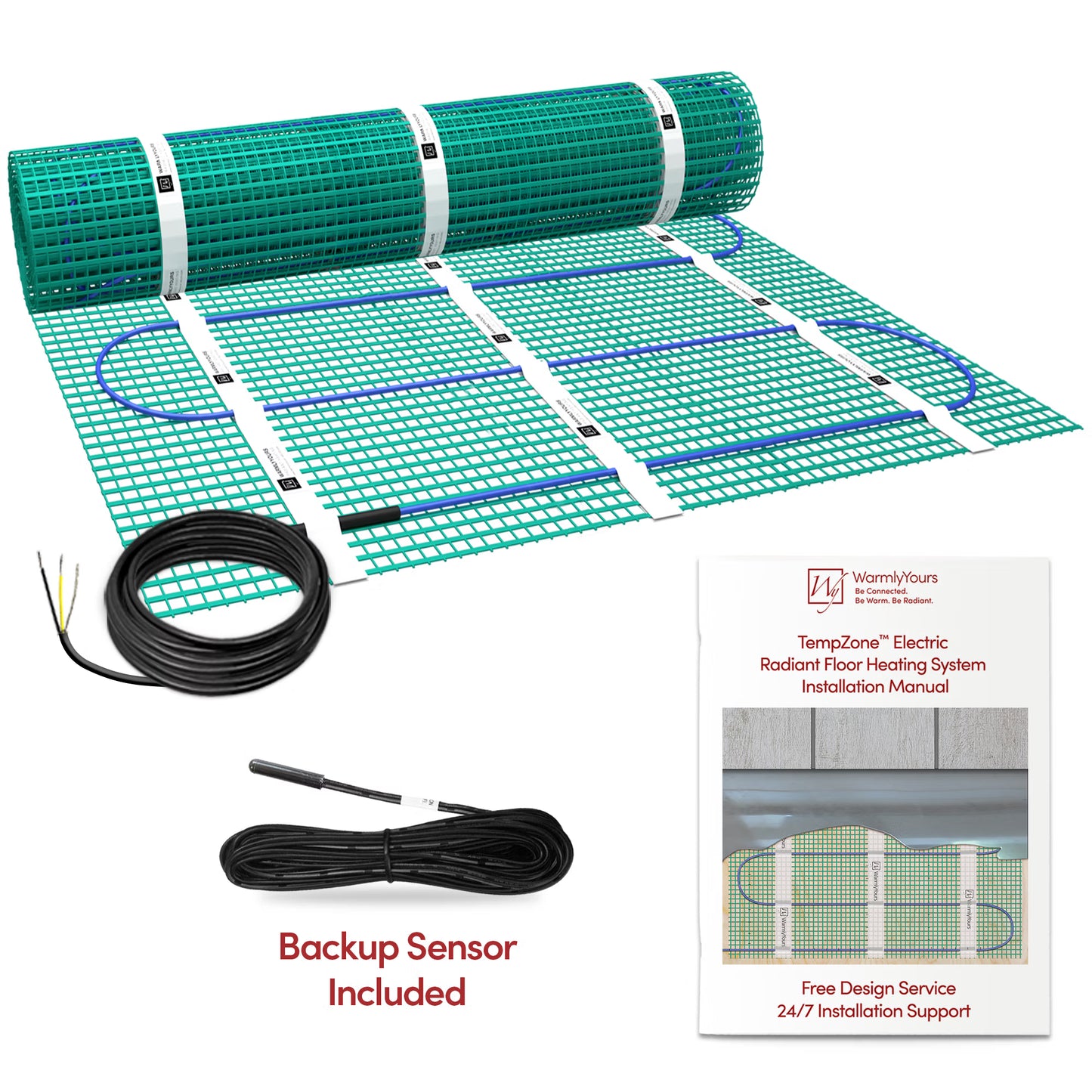 WarmlyYours TempZone™ Easy Mat – 120V, 2' x 10', 20 Sq. Ft.